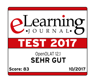 The OpenOLAT LMS got a high score in the e-learning journal ranking